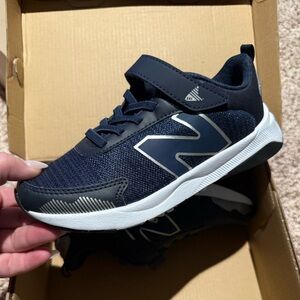 New Balance Kids Navy and White Sneakers